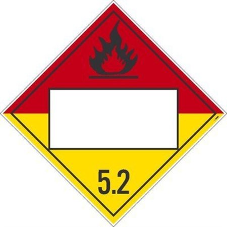 NMC Organic Peroxide Blank 5.2 Red/Yellow, Pk25 DL18BTB25